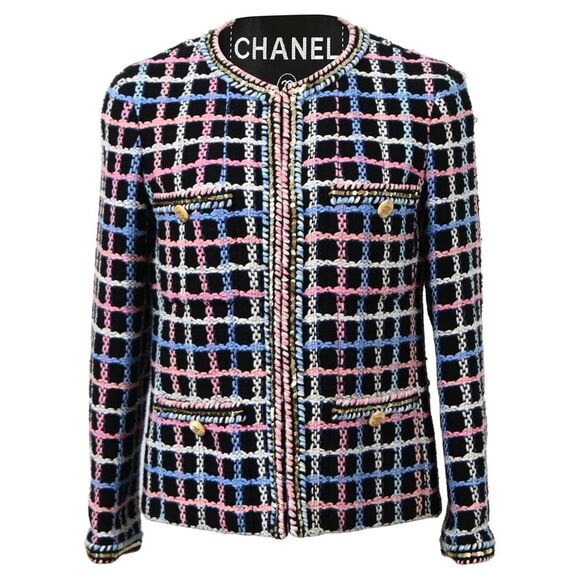 CHANEL Jackets & Blazers - Chanel 2022 Printed Evening Tweed Jacket in Multicolor Cotton